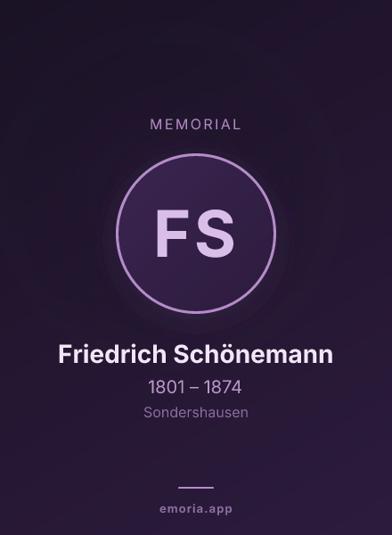 Memorial portrait of Friedrich Schönemann
