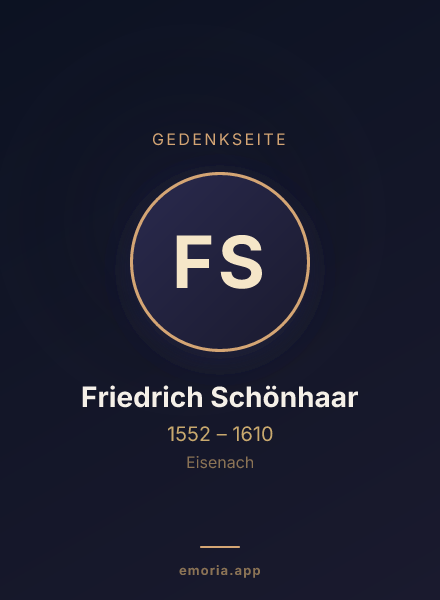 Gedenkportrait von Friedrich Schönhaar