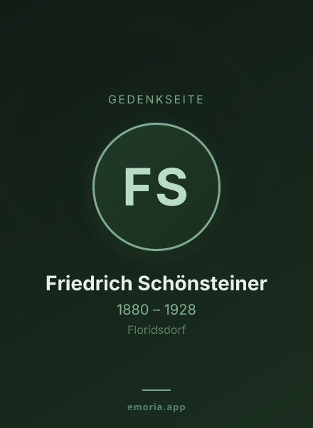Gedenkportrait von Friedrich Schönsteiner
