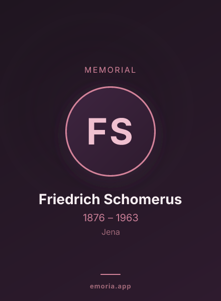 Memorial portrait of Friedrich Schomerus