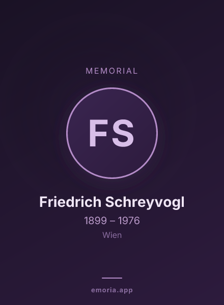 Memorial portrait of Friedrich Schreyvogl