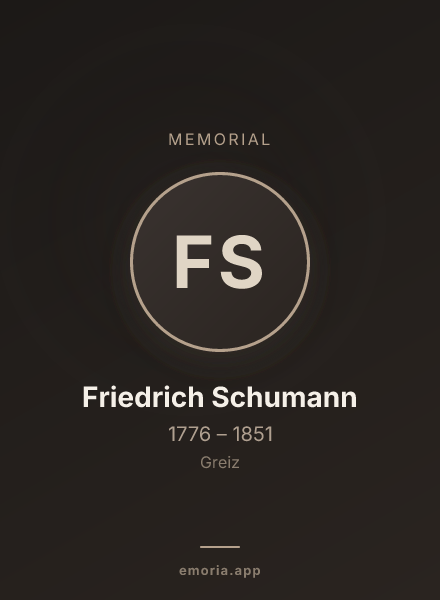 Memorial portrait of Friedrich Schumann