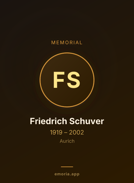 Memorial portrait of Friedrich Schuver