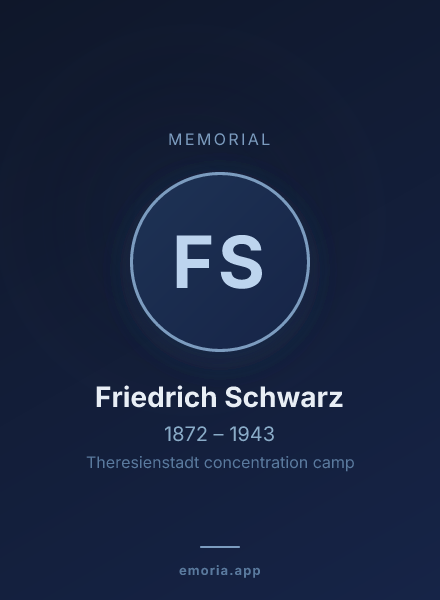 Memorial portrait of Friedrich Schwarz