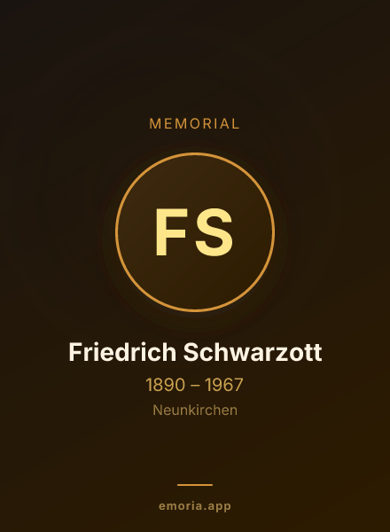 Memorial portrait of Friedrich Schwarzott