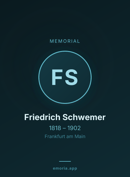 Memorial portrait of Friedrich Schwemer