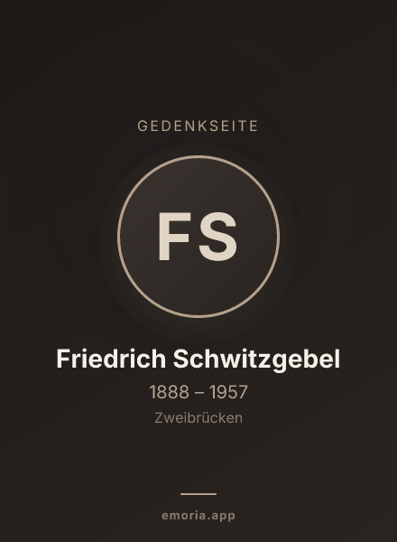 Gedenkportrait von Friedrich Schwitzgebel