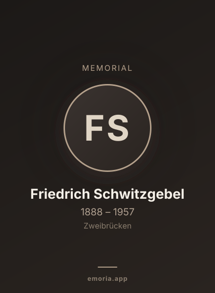 Memorial portrait of Friedrich Schwitzgebel