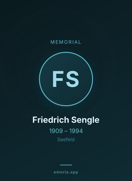 Memorial portrait of Friedrich Sengle
