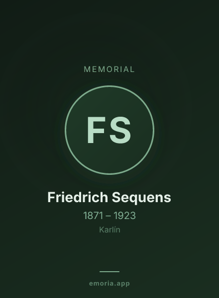 Memorial portrait of Friedrich Sequens