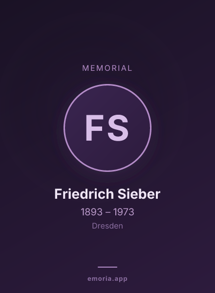 Memorial portrait of Friedrich Sieber