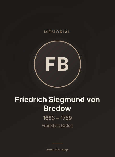 Memorial portrait of Friedrich Siegmund von Bredow