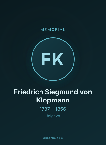 Memorial portrait of Friedrich Siegmund von Klopmann