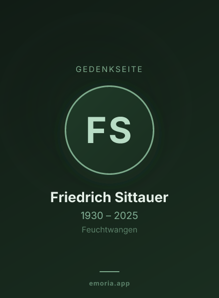 Gedenkportrait von Friedrich Sittauer