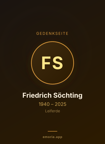 Gedenkportrait von Friedrich Söchting