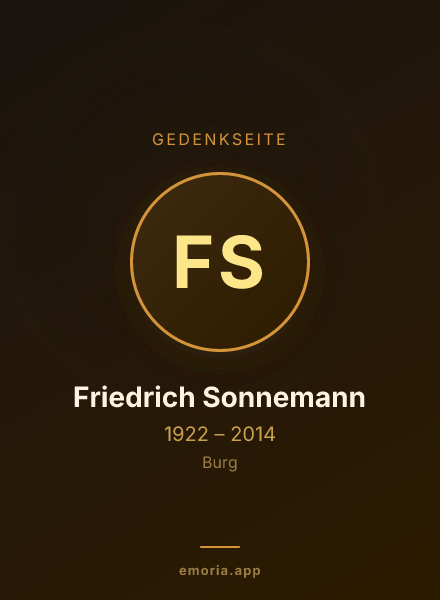 Gedenkportrait von Friedrich Sonnemann