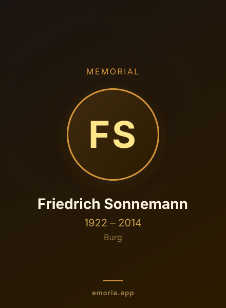 Memorial portrait of Friedrich Sonnemann