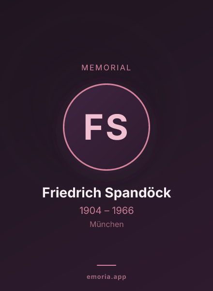 Memorial portrait of Friedrich Spandöck
