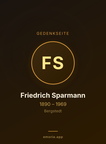 Gedenkportrait von Friedrich Sparmann