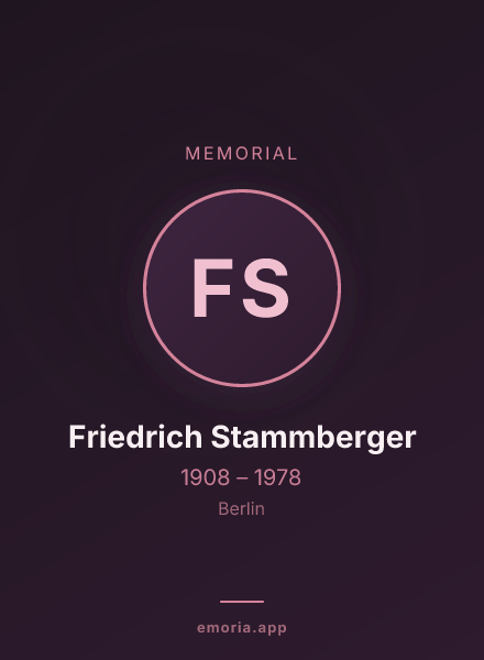 Memorial portrait of Friedrich Stammberger