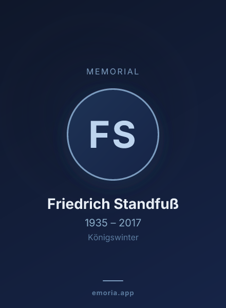 Memorial portrait of Friedrich Standfuß