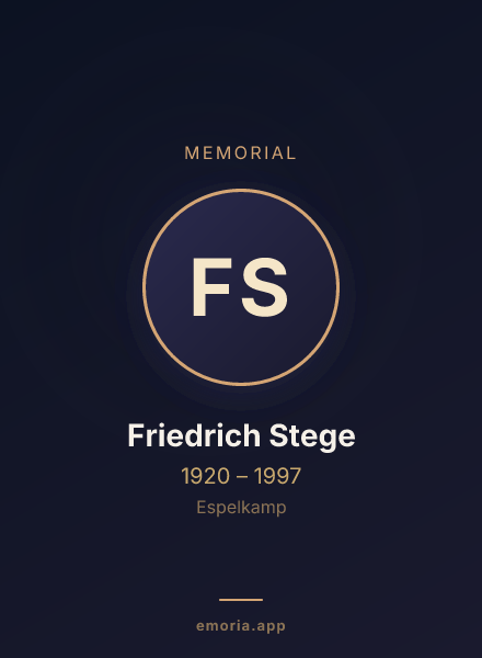 Memorial portrait of Friedrich Stege