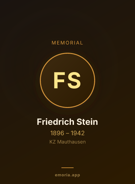 Memorial portrait of Friedrich Stein
