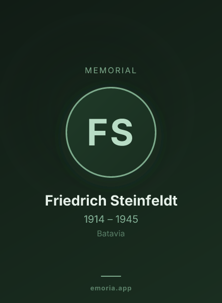Memorial portrait of Friedrich Steinfeldt