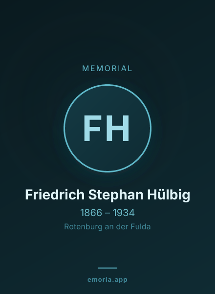 Memorial portrait of Friedrich Stephan Hülbig