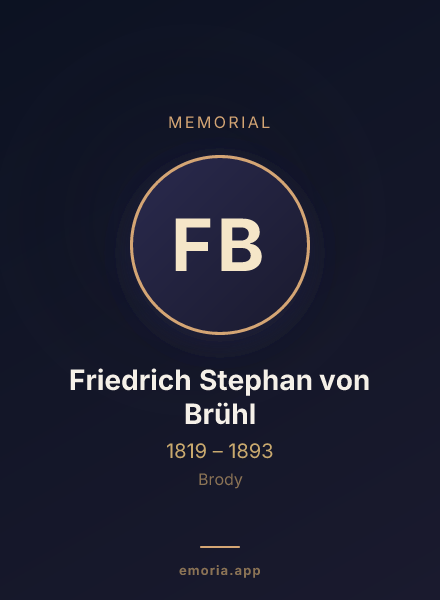 Memorial portrait of Friedrich Stephan von Brühl