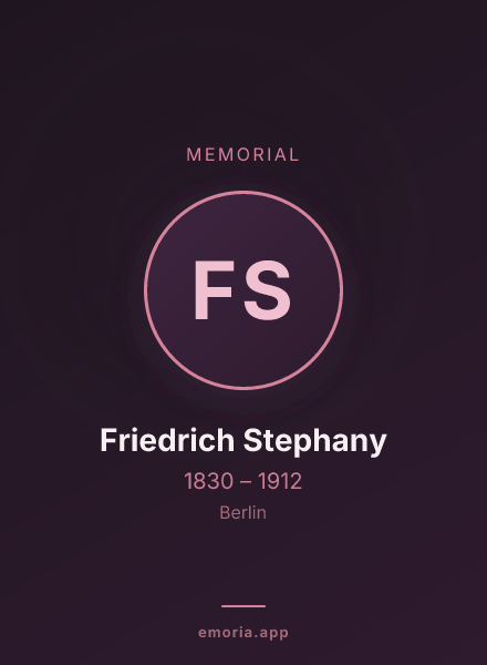 Memorial portrait of Friedrich Stephany