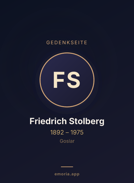 Gedenkportrait von Friedrich Stolberg