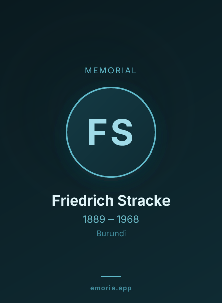 Memorial portrait of Friedrich Stracke