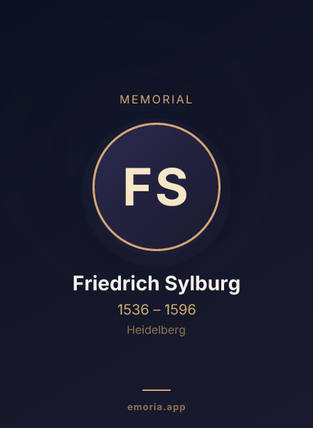 Memorial portrait of Friedrich Sylburg