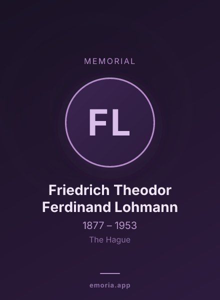 Memorial portrait of Friedrich Theodor Ferdinand Lohmann