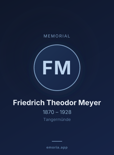 Memorial portrait of Friedrich Theodor Meyer