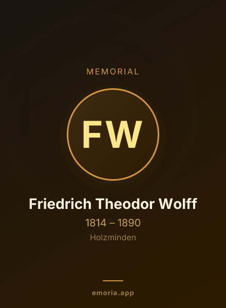 Memorial portrait of Friedrich Theodor Wolff