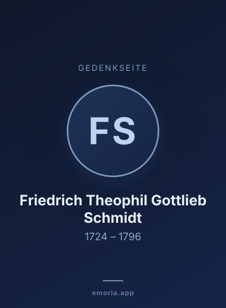 Gedenkportrait von Friedrich Theophil Gottlieb Schmidt