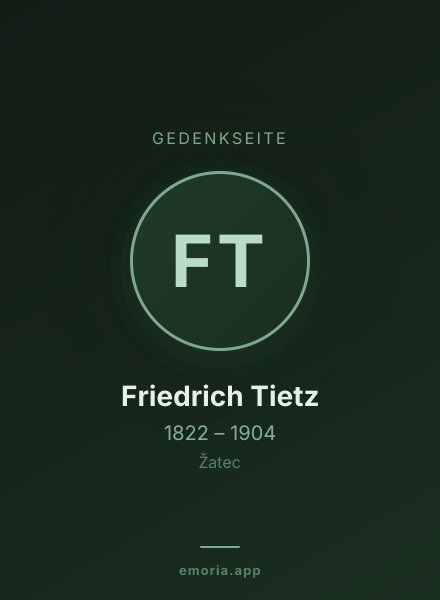 Gedenkportrait von Friedrich Tietz