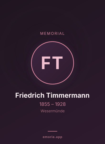 Memorial portrait of Friedrich Timmermann