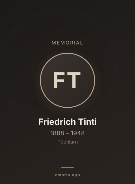Memorial portrait of Friedrich Tinti