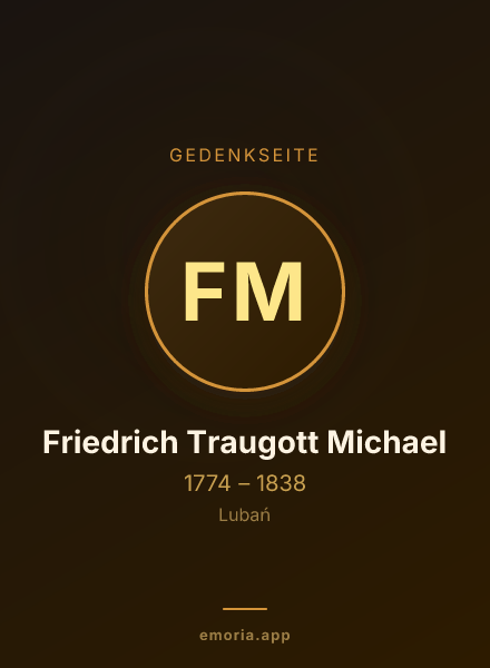 Gedenkportrait von Friedrich Traugott Michael