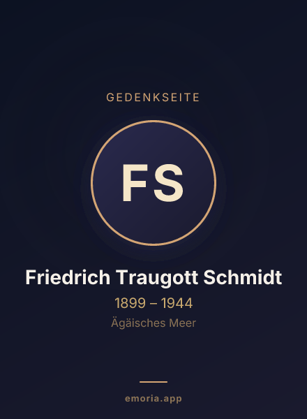 Gedenkportrait von Friedrich Traugott Schmidt