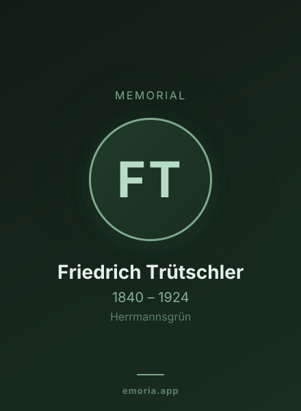 Memorial portrait of Friedrich Trütschler