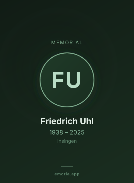 Memorial portrait of Friedrich Uhl