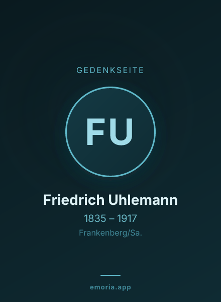 Gedenkportrait von Friedrich Uhlemann