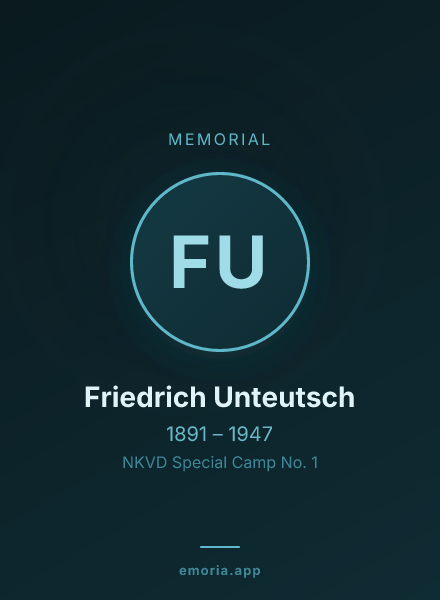 Memorial portrait of Friedrich Unteutsch