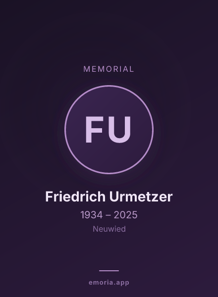 Memorial portrait of Friedrich Urmetzer