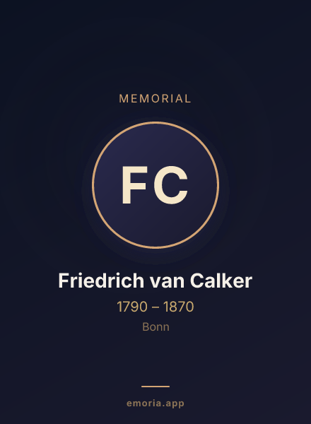 Memorial portrait of Friedrich van Calker