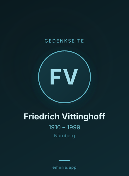 Gedenkportrait von Friedrich Vittinghoff